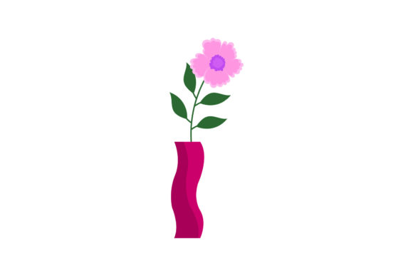 Beauty Exotic Floral Pot Vector Icons Graphics