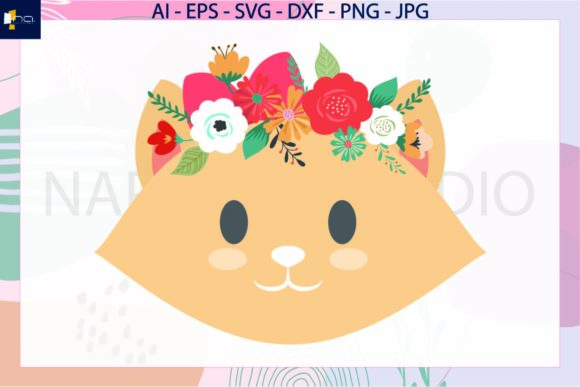 Cat Flower Floral Headbands SVG: Graphics & Illustrations for Handmade Brands
