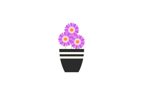 Drawing Floral Pot Elegant Graphics and Illustrations Review