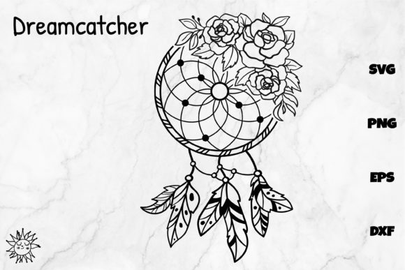 Dreamcatcher Floral SVG for T-Shirt: Graphics & Illustrations