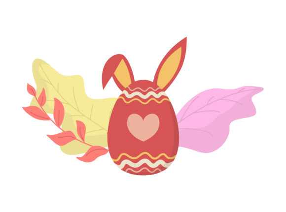 Easter Egg Ears Red Floral Vector Graphics and Illustrations Review