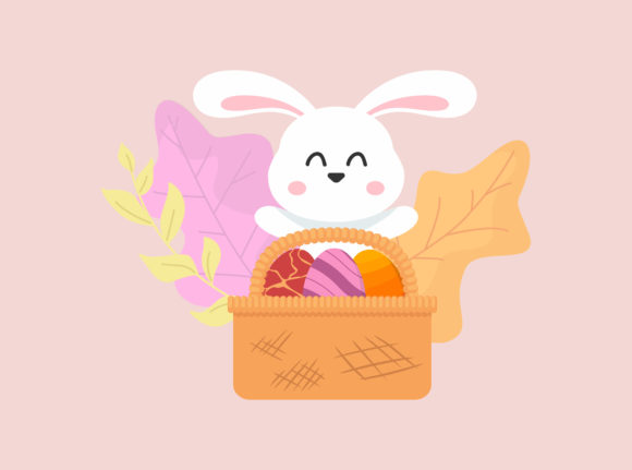 Easter Eggs Purple Bunny Basket Floral Review