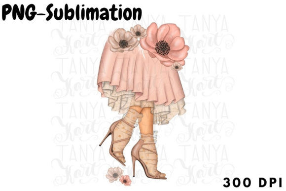Floral Design Heels PNG: Pink Flowers Graphics & Illustrations