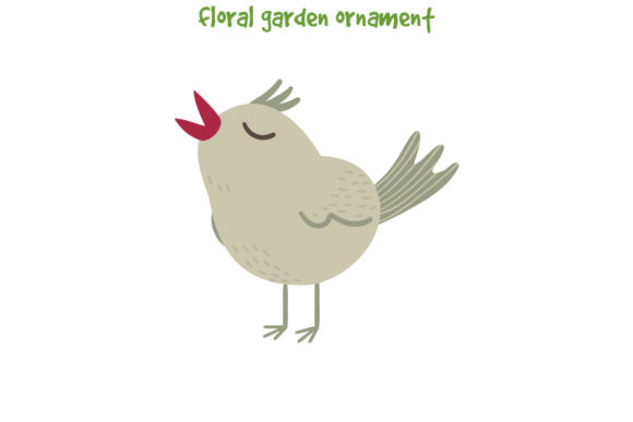 Floral Flower Garden Tree Hen Graphics & Illustrations