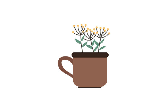 Floral Nature Pot Spring Design Graphics and Illustrations Review