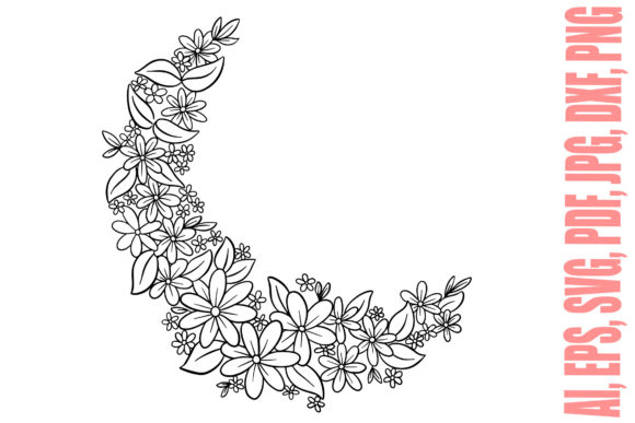 Flower Bouquet Line Art Graphics & Illustrations