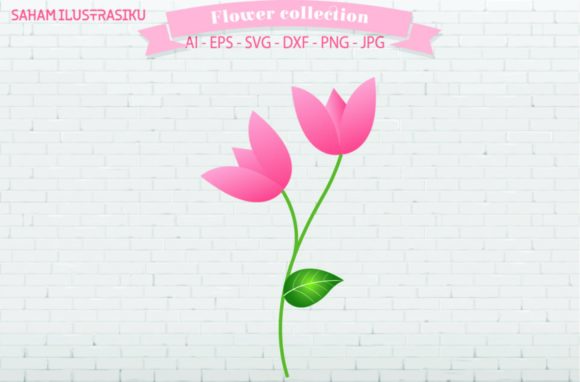 Flower Floral Collection Pink SVG: Graphics & Illustrations for Handmade Brands