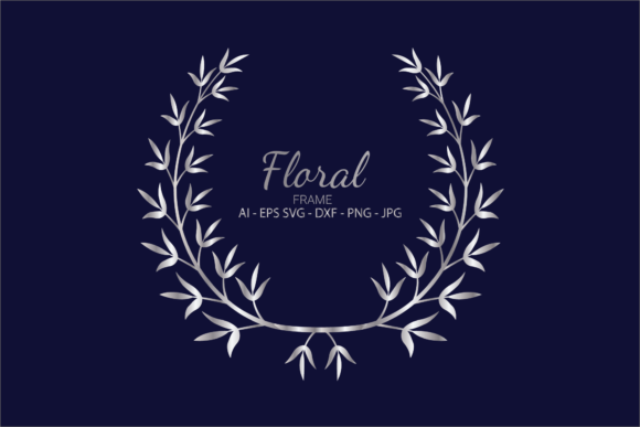 Monogram Floral Frame Wedding SVG: Graphics & Illustrations
