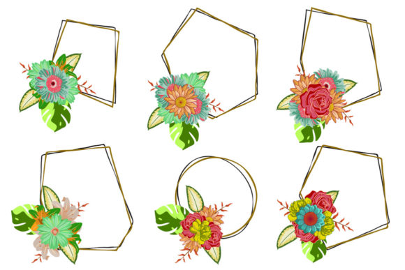 Vector Floral Foliage Graphic Set: Illustrations & Graphics