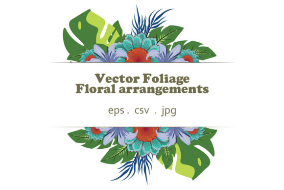 Vector Floral Foliage Graphics & Illustrations Set 40